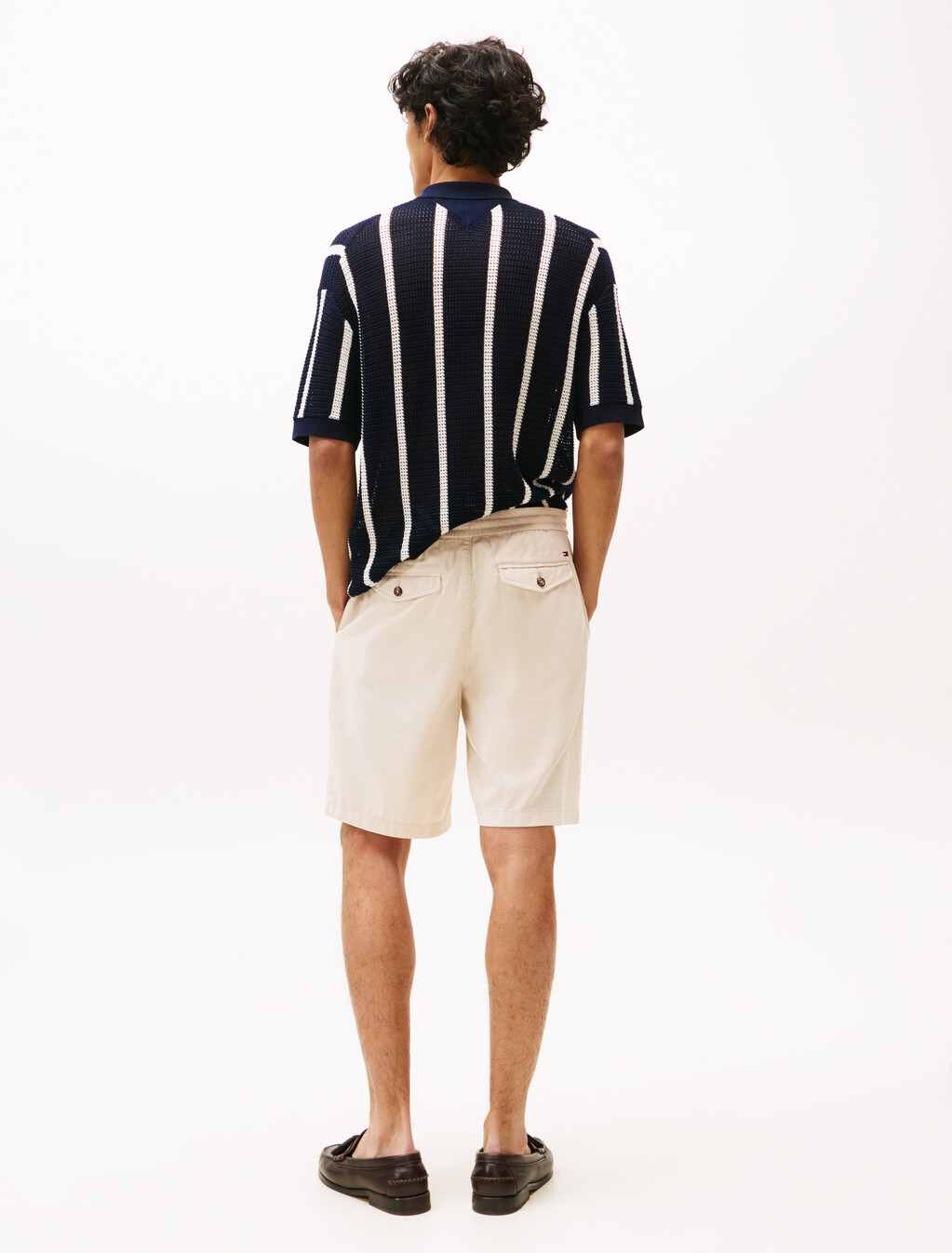 Mercer Washed Cotton Lyocell Short, Newsprint, hi-res