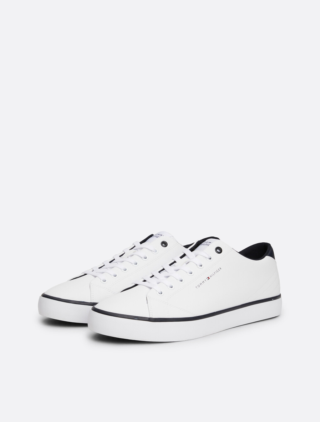 Essential Textured Stitch Trainers, White, hi-res