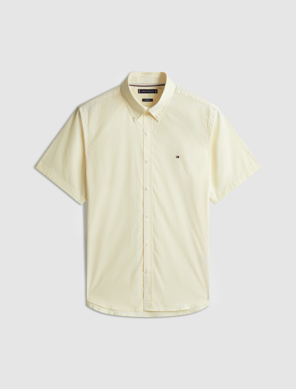 Oxford Stripe Short Sleeve Shirt, Citronella / Optic White, hi-res