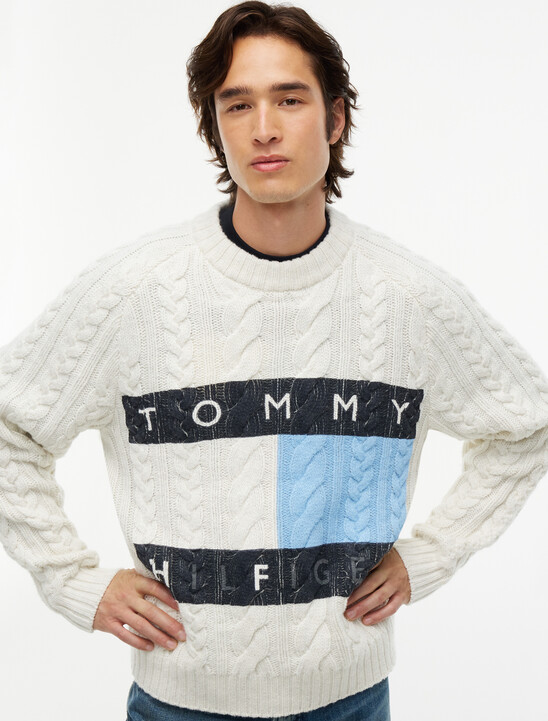 Wool Blend Cable Knit Jumper