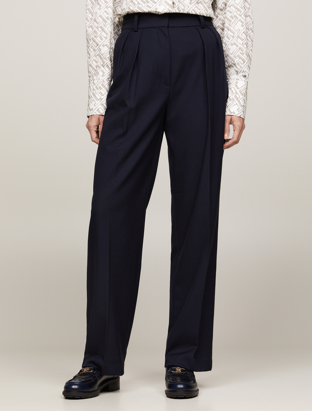 Pigment Dyed Relaxed Straight Leg Trousers, Desert Sky, hi-res