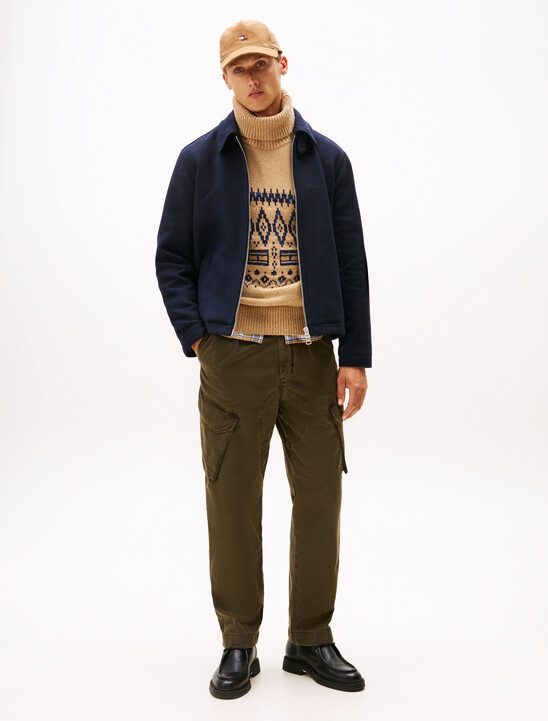 Straight Twill Cargo Trousers