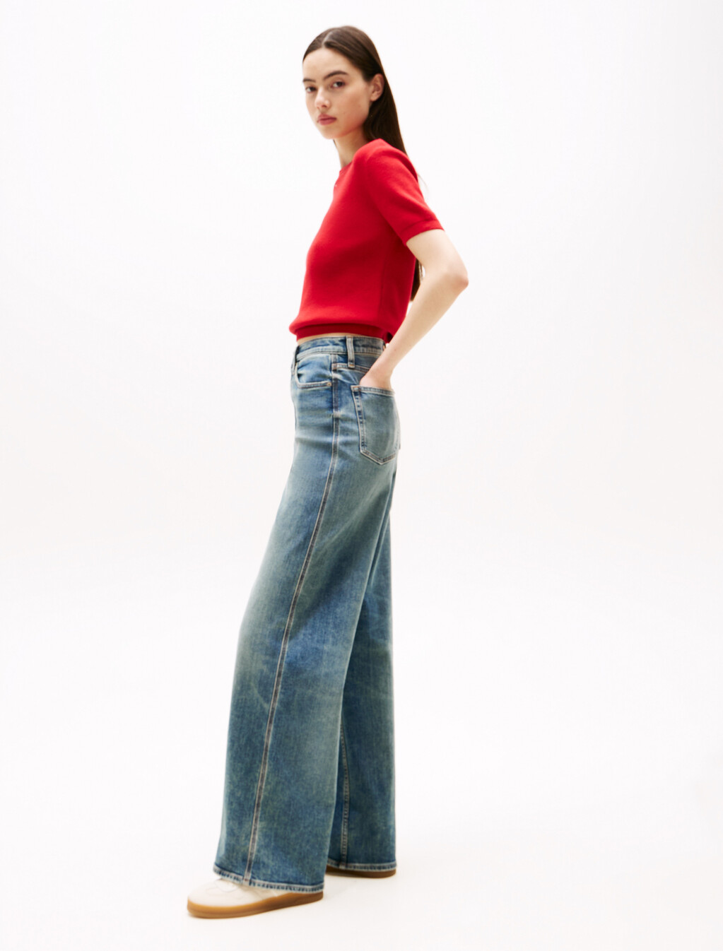 Claire High Rise Wide Leg Jeans, Denim Dark, hi-res