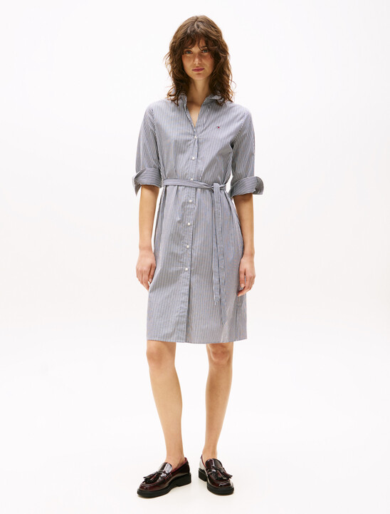 Asia Fit 3/4 Sleeve Shirt Dress