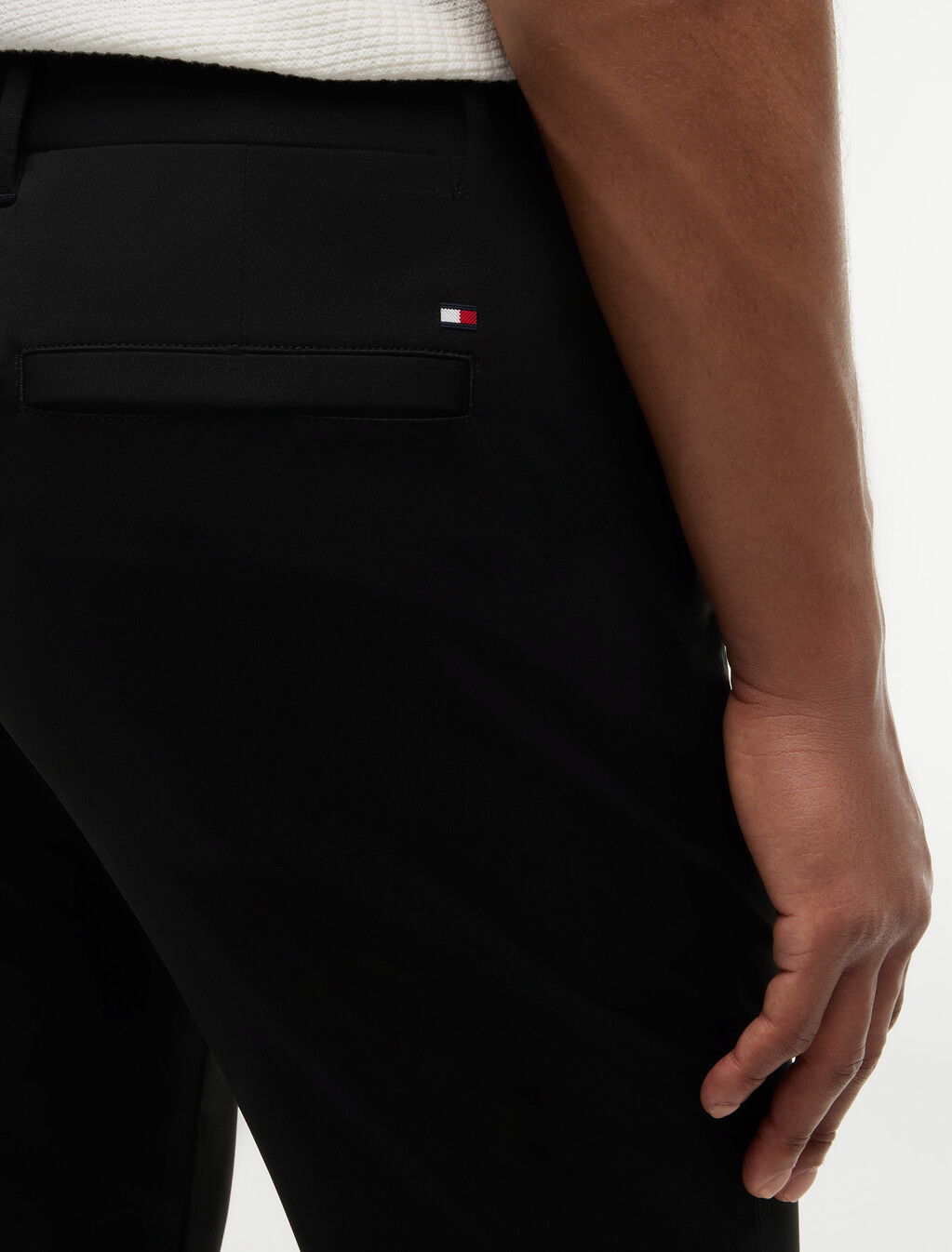 Performance Denton Tech Straight Chinos, Black, hi-res
