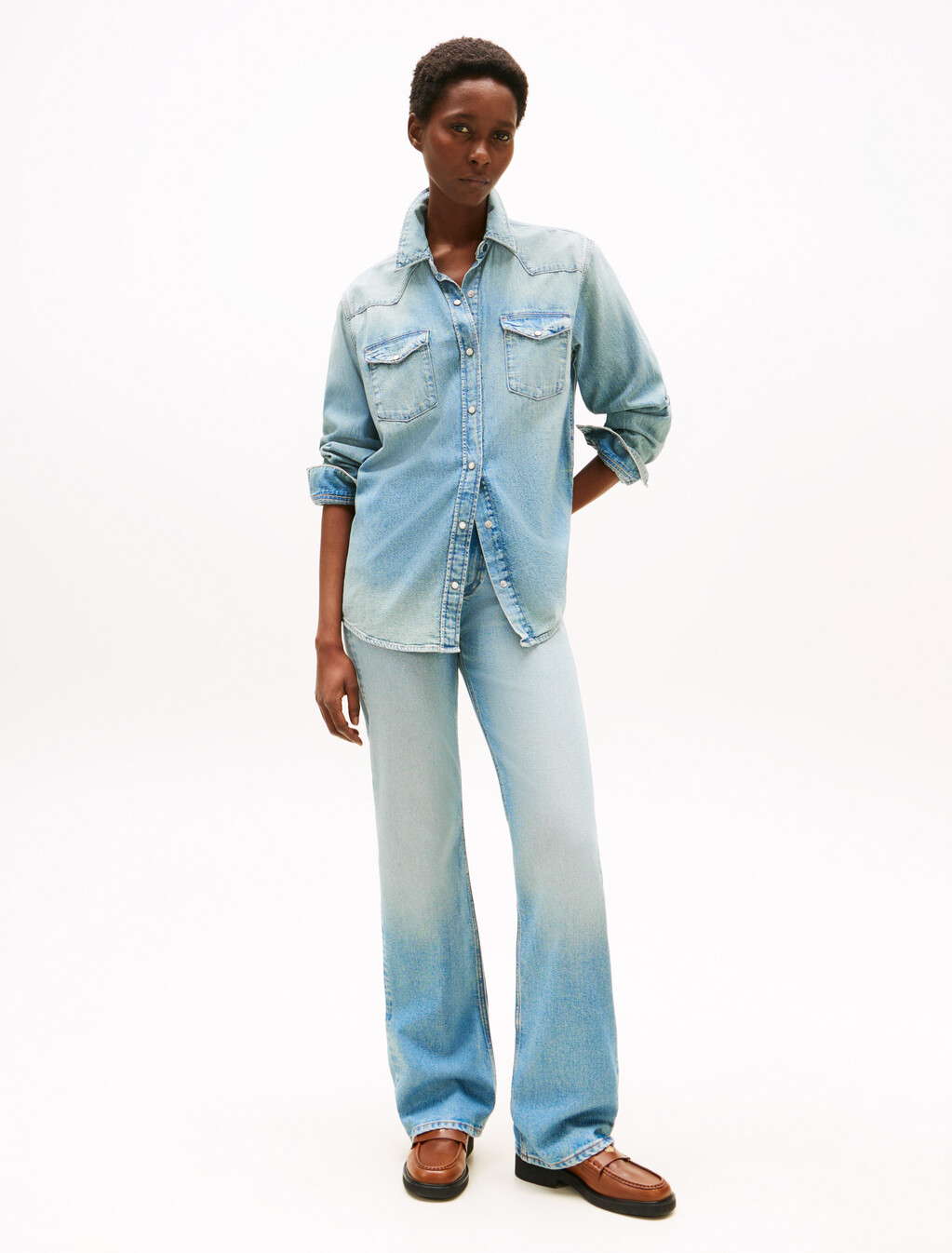 Relaxed Denim Shirt, Lex, hi-res