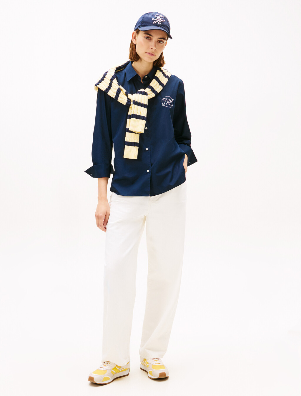 Essential Poplin Easy Fit Shirt, Dark Night Navy, hi-res