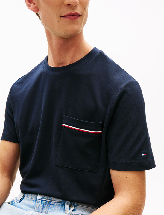 Global Stripe Pocket Pique Jersey T-Shirt