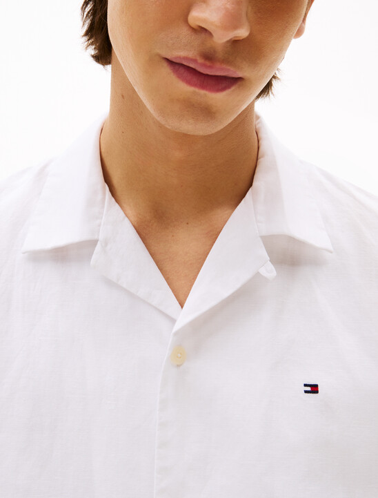 Linen Blend Short Sleeve Shirt