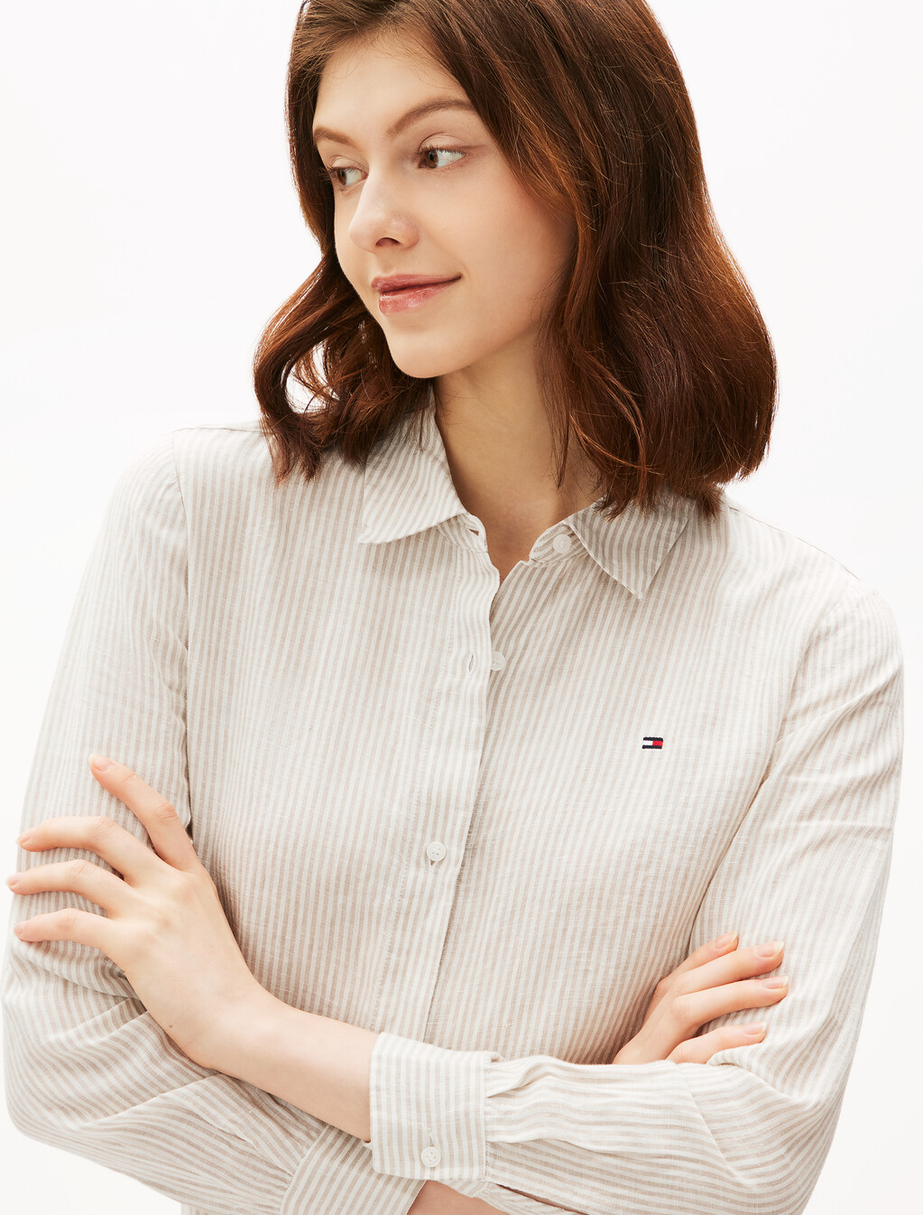 Asia Fit Essential Linen Relaxed Shirt, Classic Ithaca/ Sandalwood, hi-res