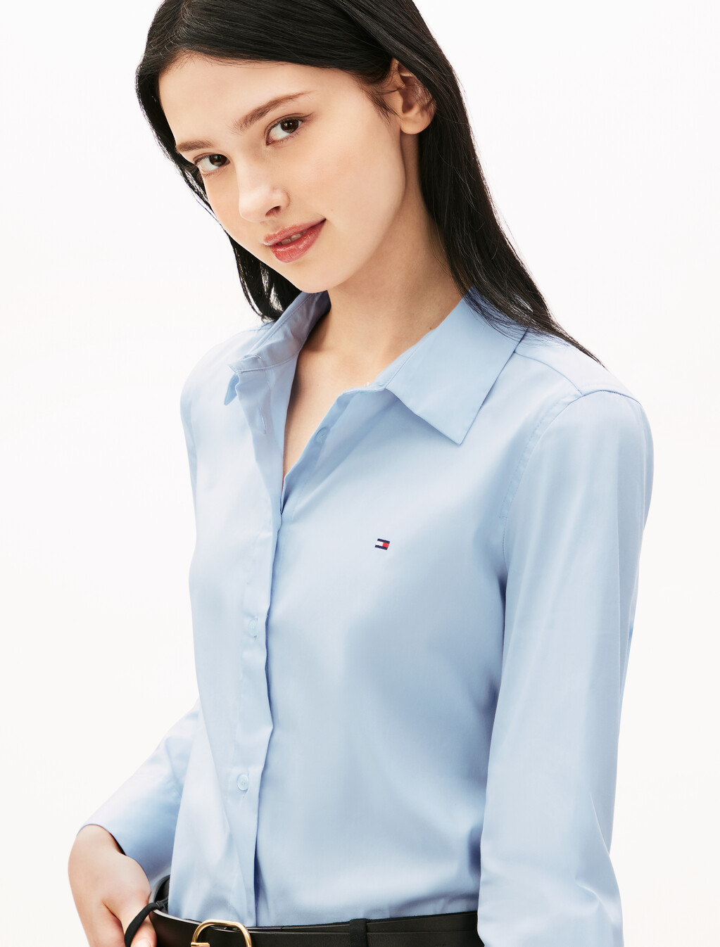Asia Fit Regular Poplin Shirt, Breezy Blue, hi-res