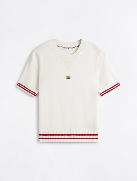Crewneck Short Sleeve Sweater
