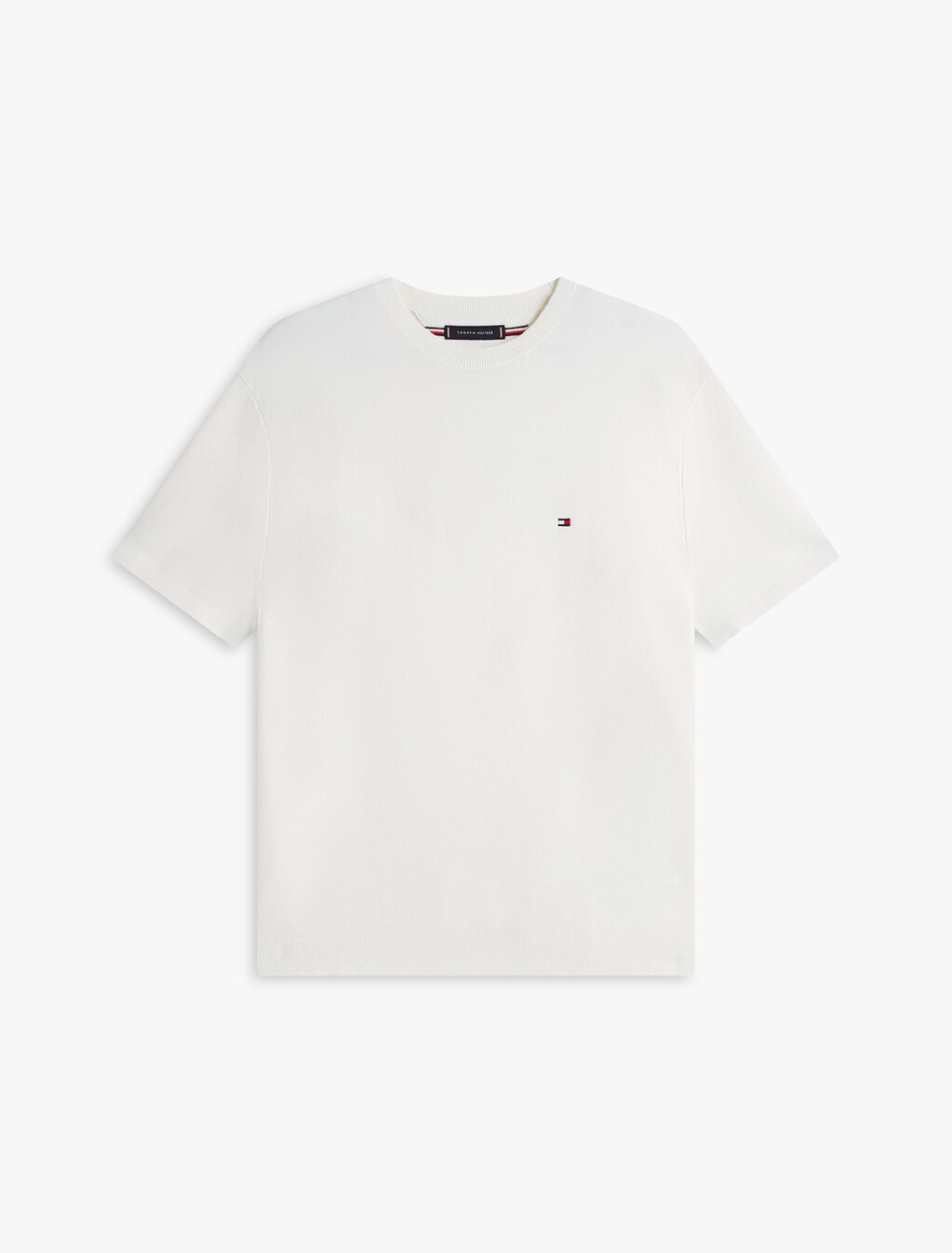 Relaxed Fit Knit T-Shirt, Ivory Petal, hi-res