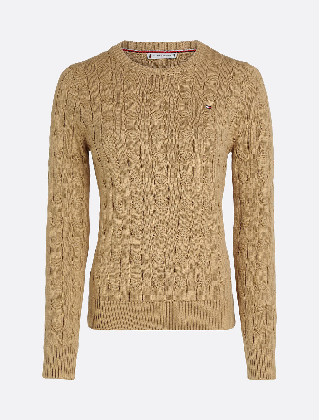 Cable Knit Pullover Sweater, Safari Canvas, hi-res
