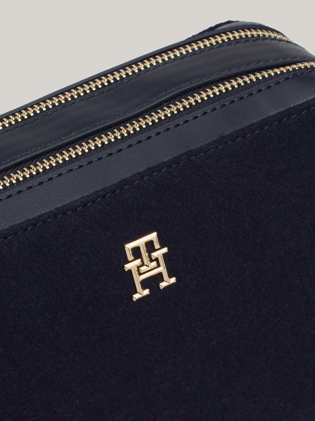 TH Monogram Wool Blend Camera Bag, Space Blue, hi-res