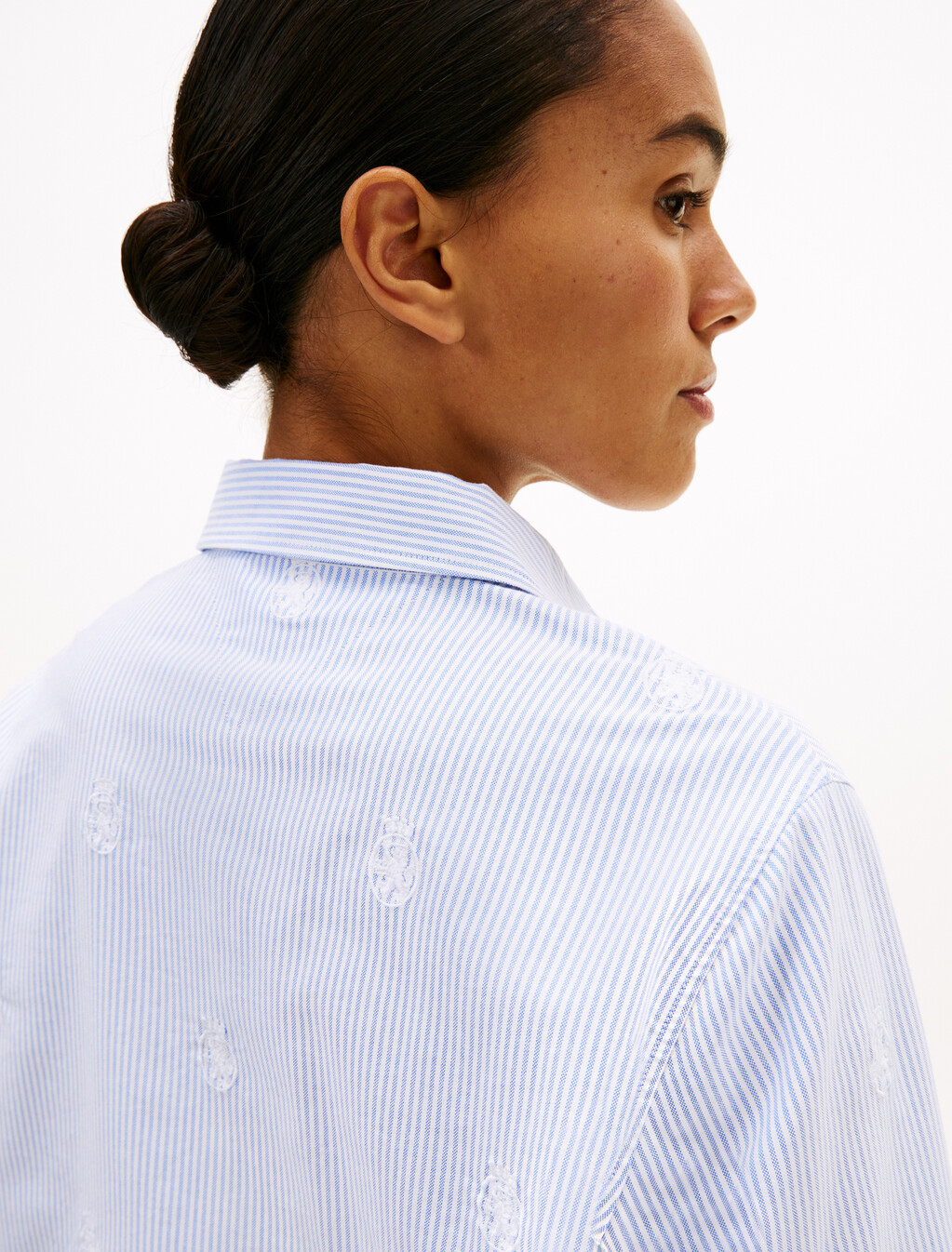 Relaxed Fit TH Crest Embroidery Oxford Shirt, Classic Ithaca / Mid Blue, hi-res