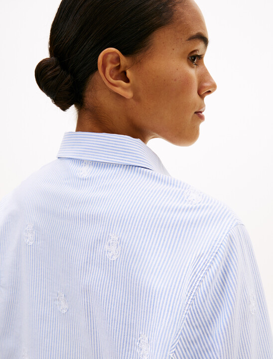 Relaxed Fit TH Crest Embroidery Oxford Shirt