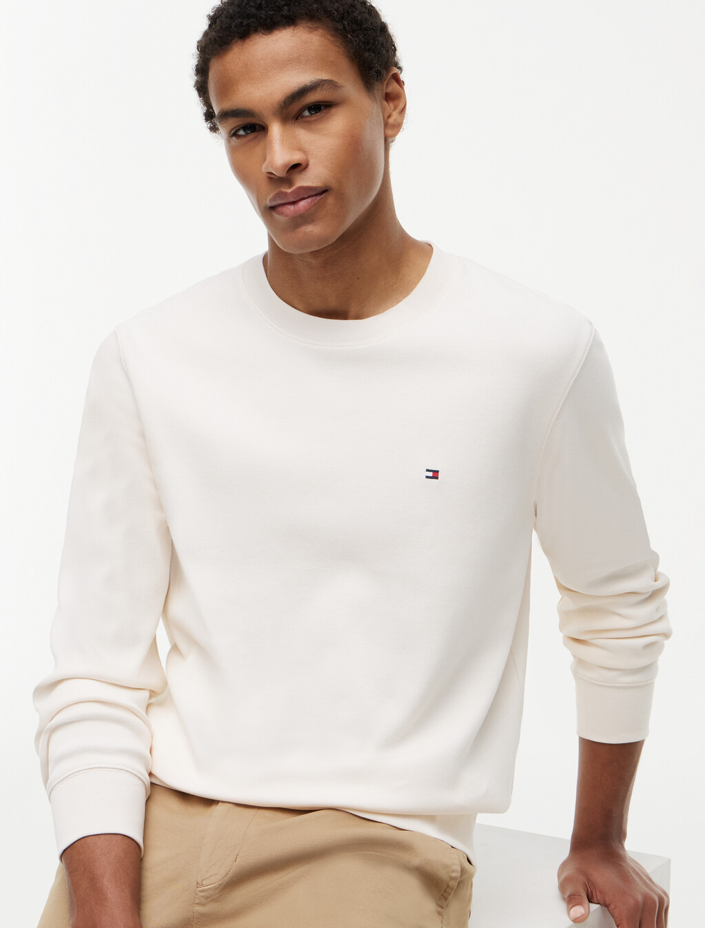 Crewneck Sweatshirt, Ivory Petal, hi-res