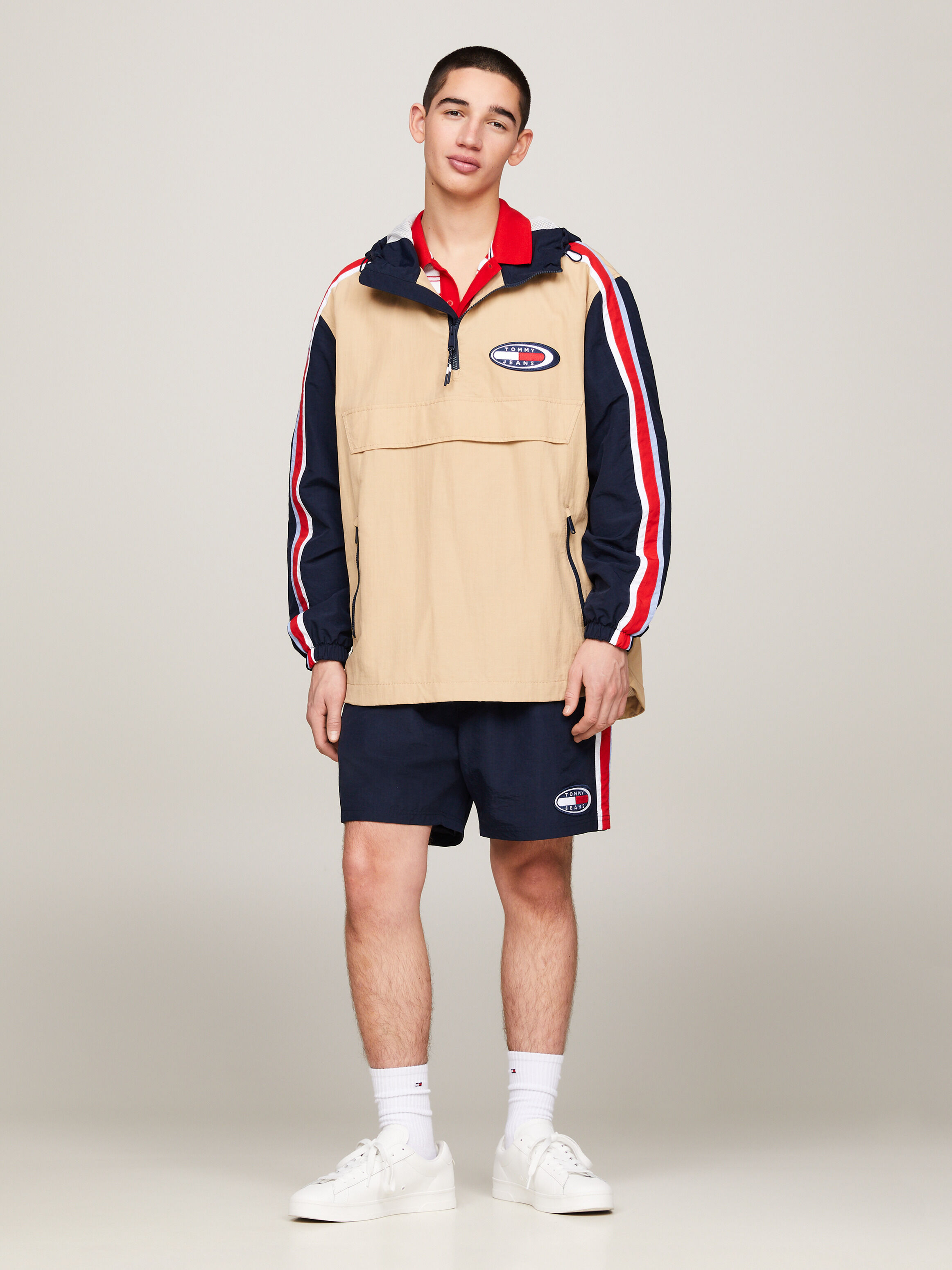 Tommy jeans retro block half sale zip jacket