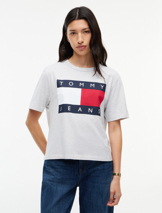 Flag Badge Boxy Jersey T-Shirt