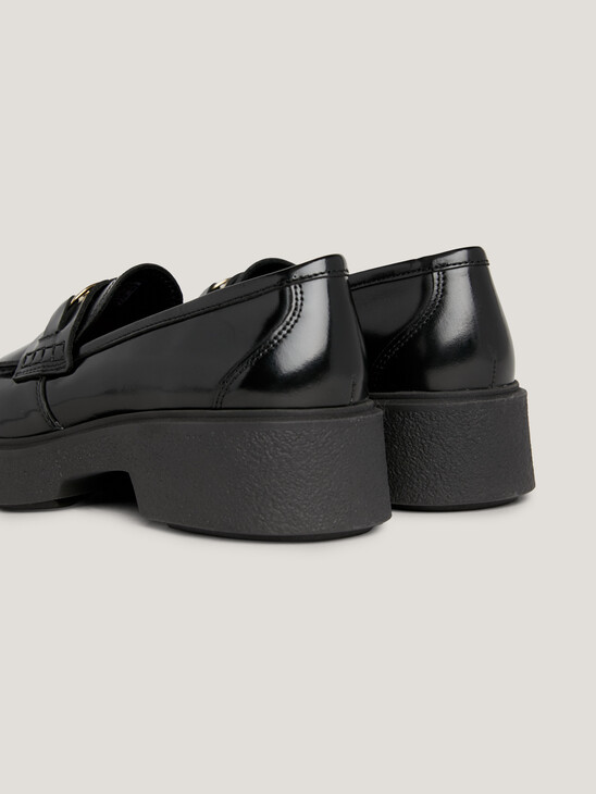 TH Monogram Leather Flatform Loafers