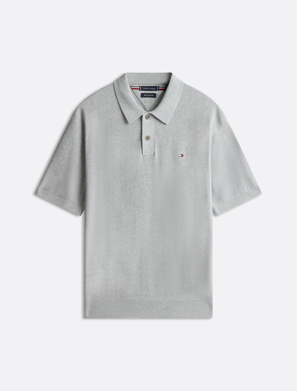 Rice Corn Short Sleeve Polo, Light Grey Heather, hi-res