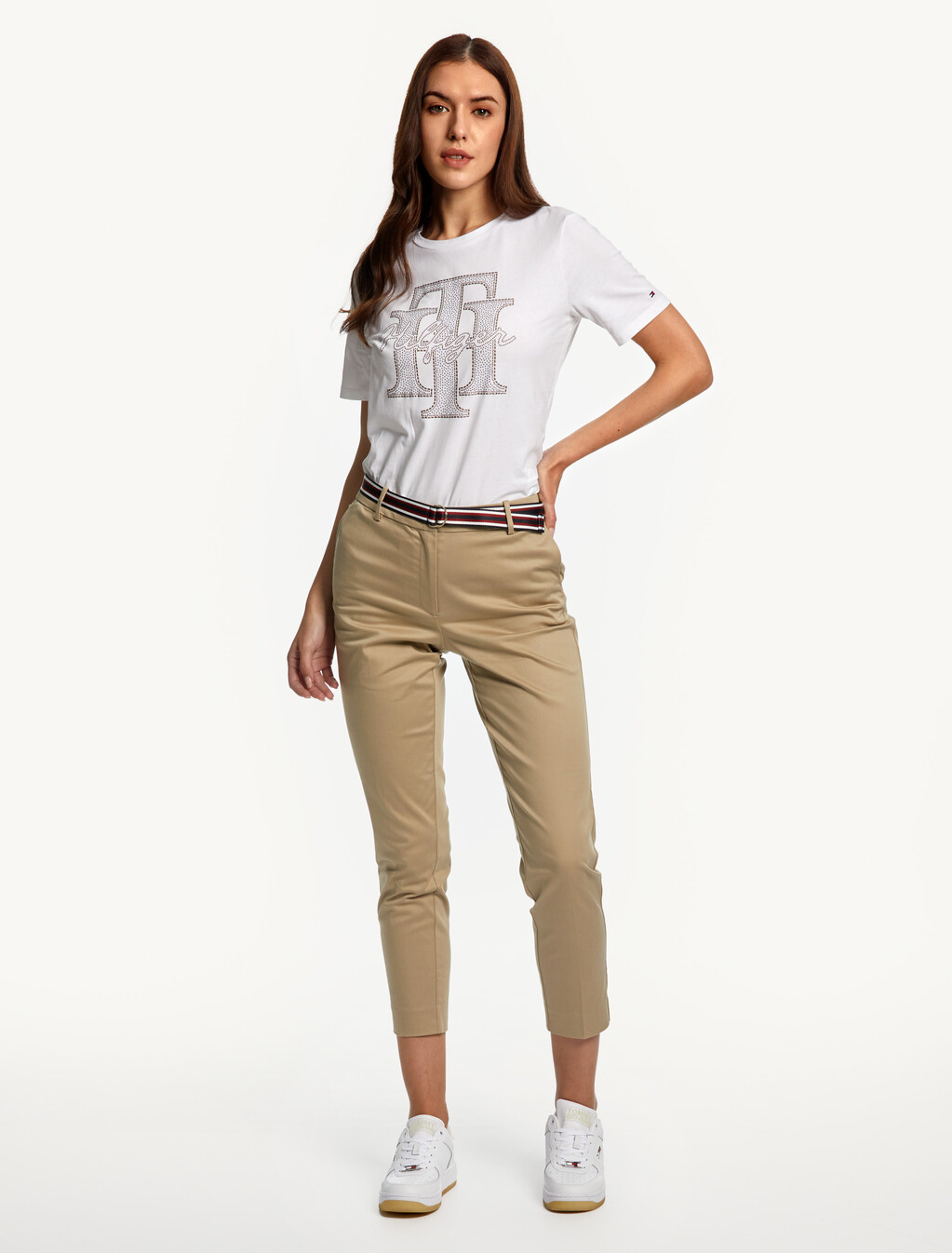 London Slim Ankle Pants, Beige, hi-res
