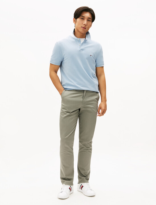 Color Block Undercollar Polo, Breezy Blue Color Block Undercollar Polo