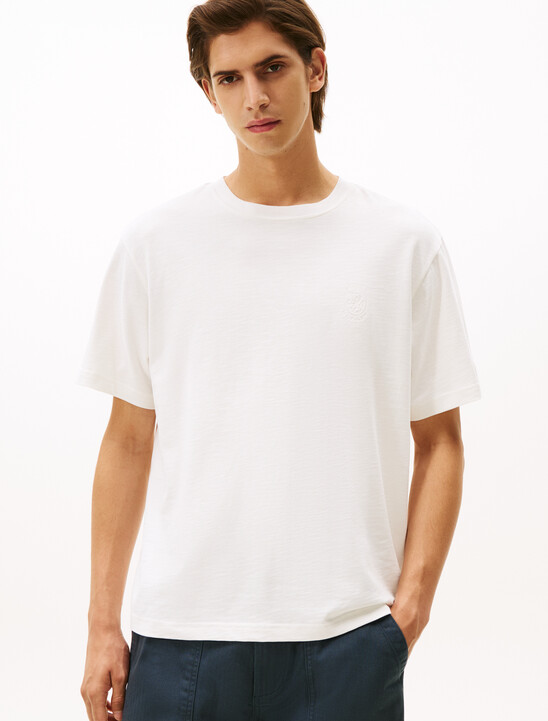 Varsity Textured Crest Embroidery T-Shirt