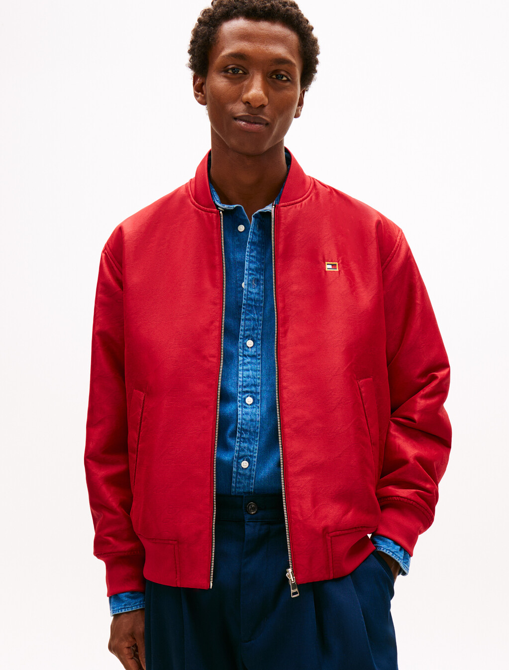 Lightweight Padded Reversible Bomber Jacket, Arizona Red, hi-res