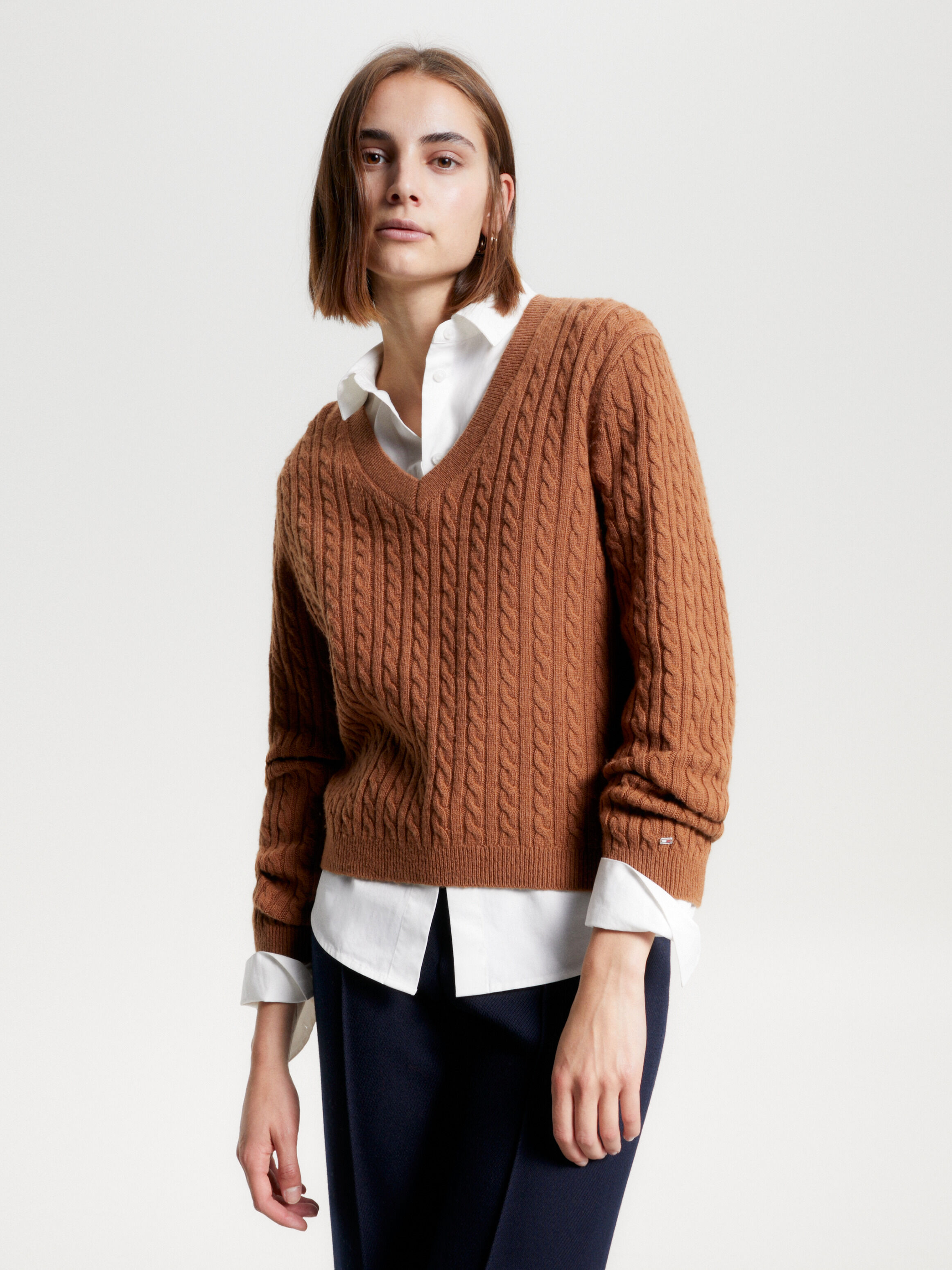 V neck 2025 cable jumper