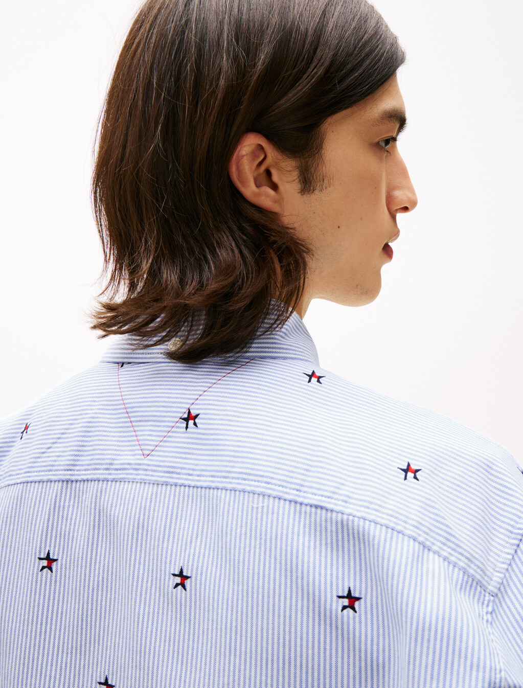 Tommy Girl Oversized Ithaca Stripe Star Embroidery Shirt, Ithaca, hi-res