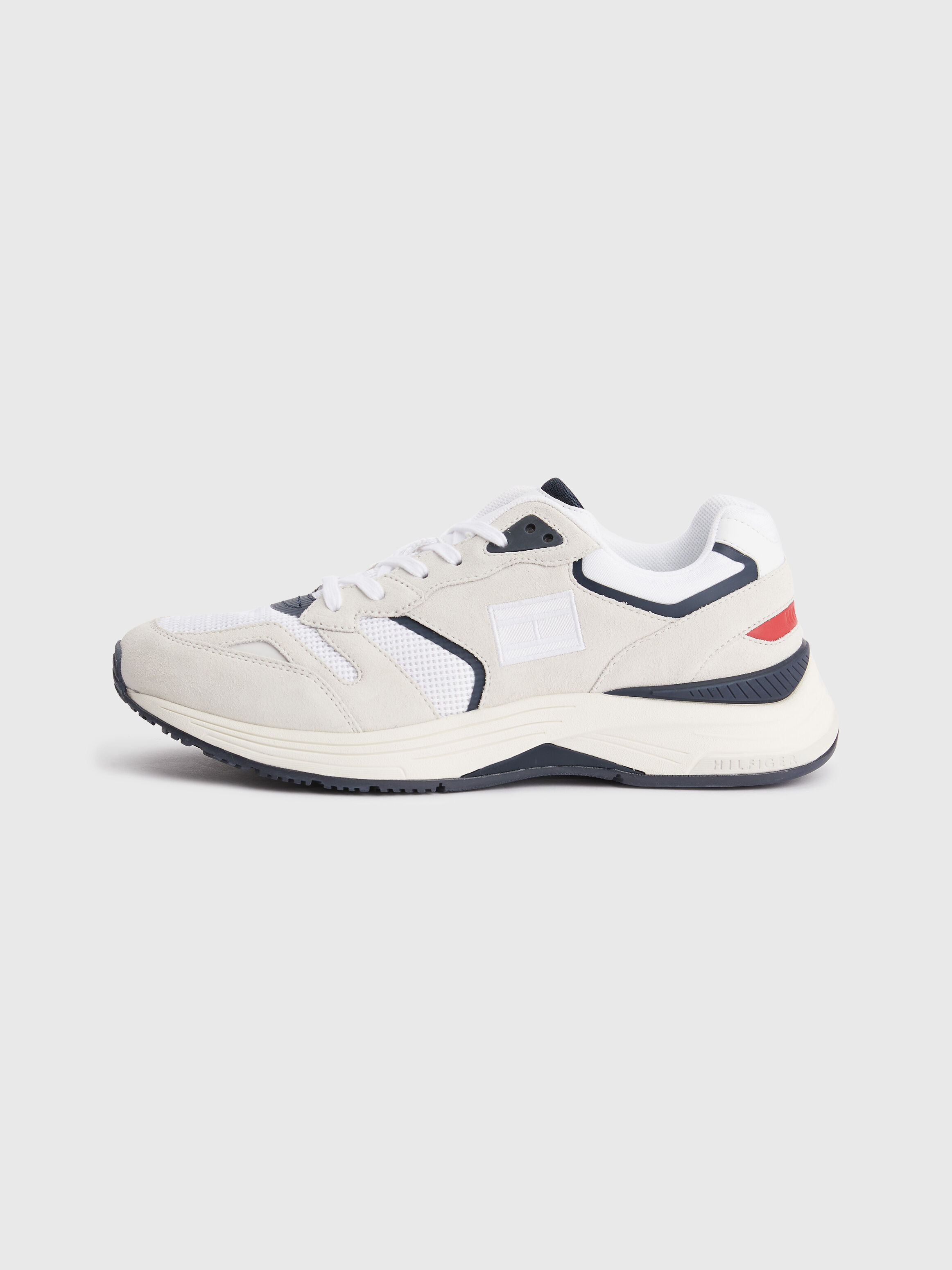 tommy hilfiger red city air runner mix trainers
