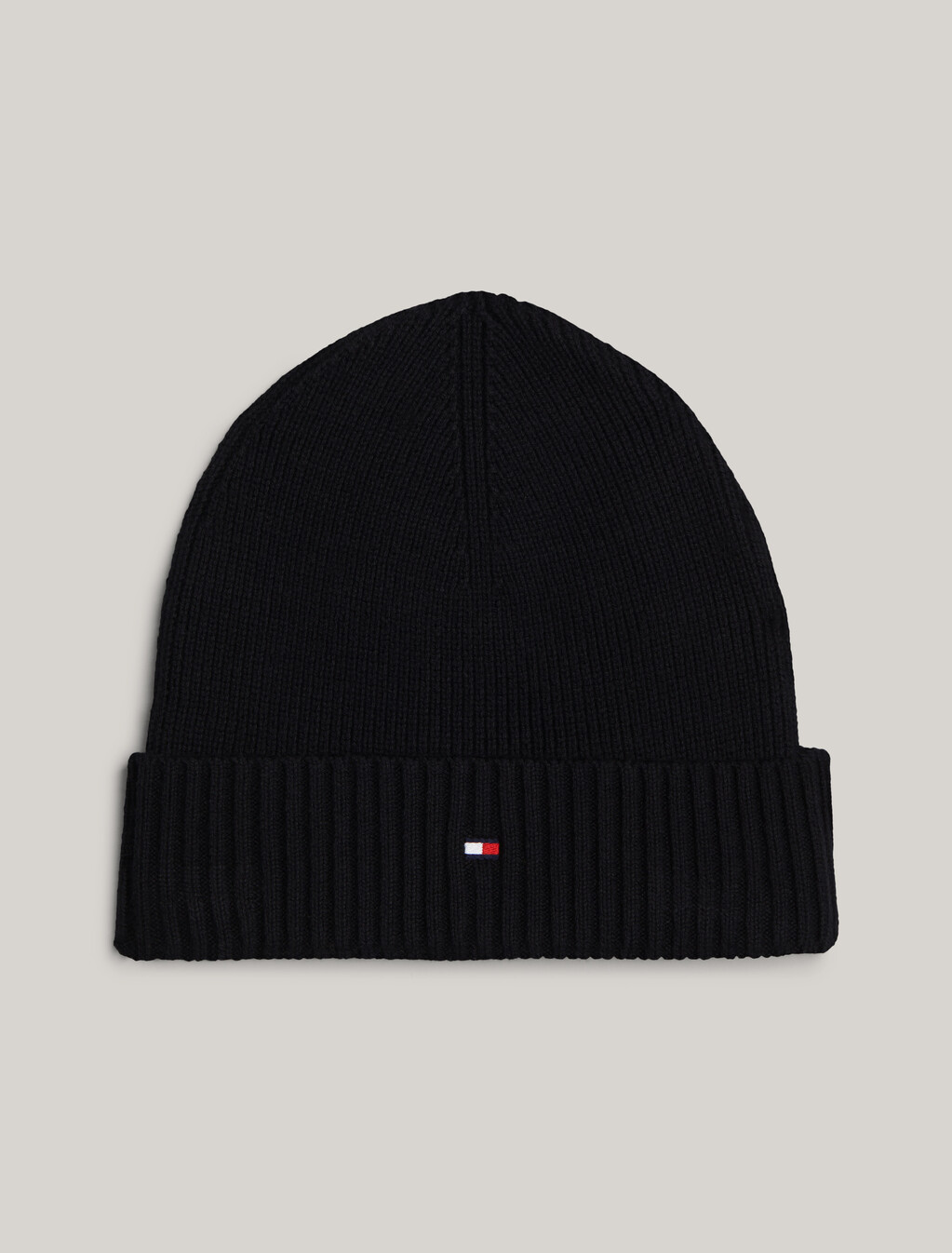Hilfiger Flag Beanie with Cashmere, Black, hi-res