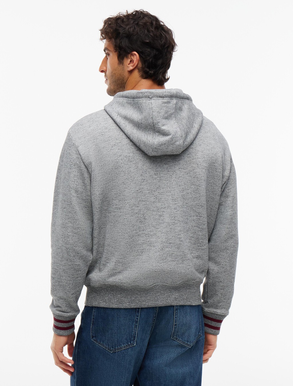 Varsity Logo Embroidery Relaxed Hoody, Light Grey Heather, hi-res