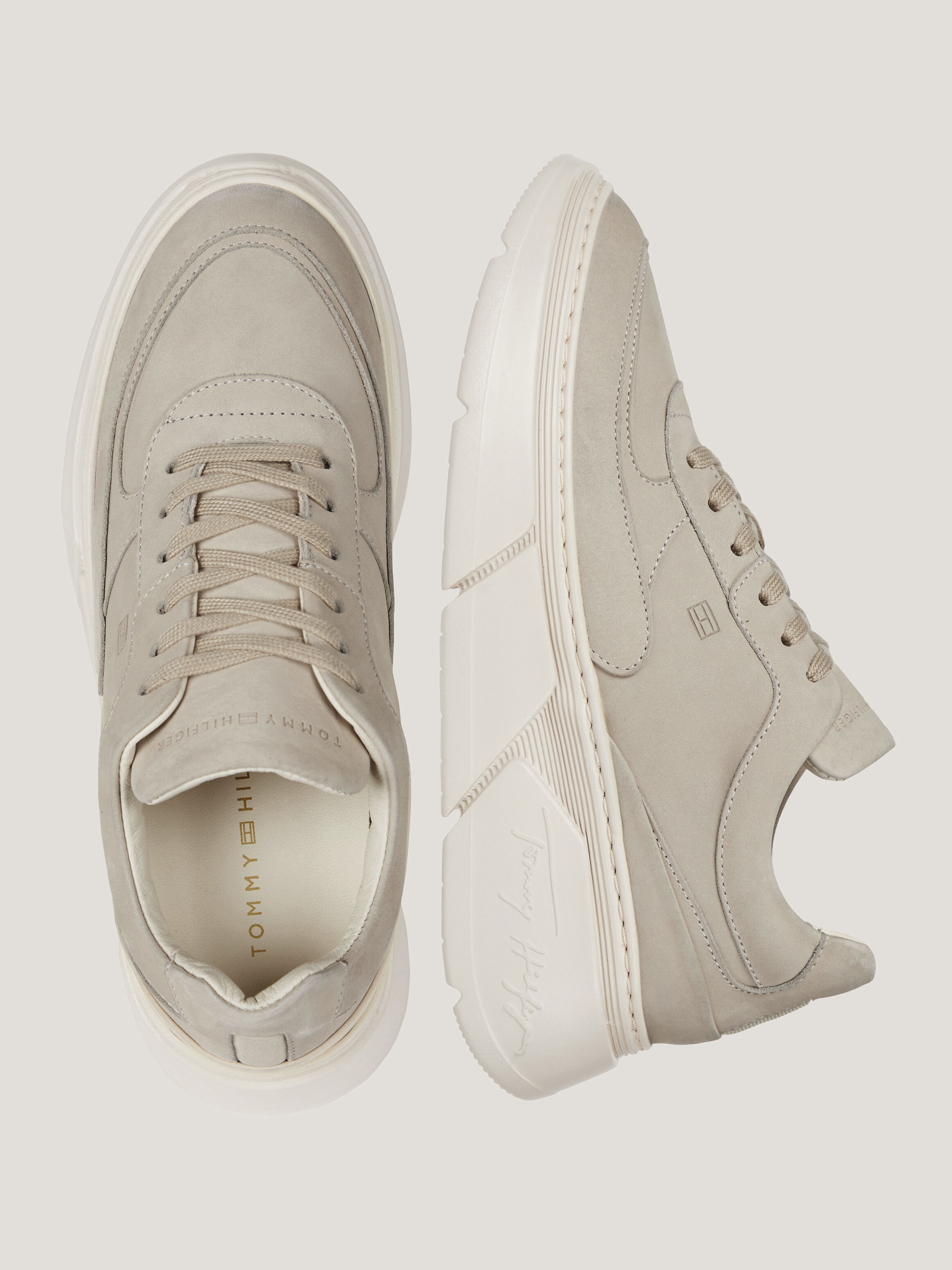 Mens white clearance chunky sole trainers
