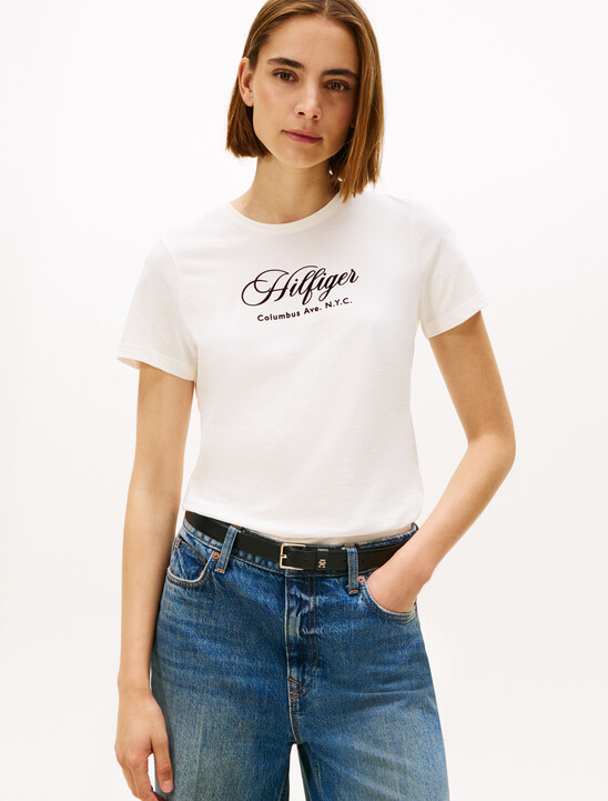 Logo Embroidery Crew Neck T-Shirt
