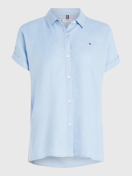 LINEN REGULAR FIT SHORT SLEEVE SHIRT