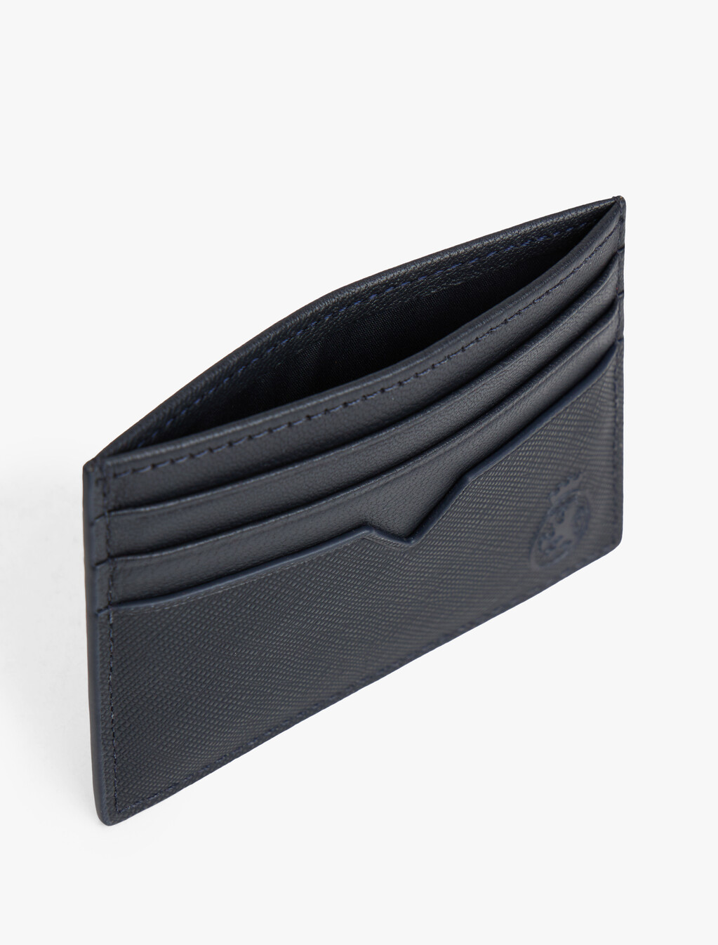 Leather Card Holder And Key Fob Set, Space Blue, hi-res