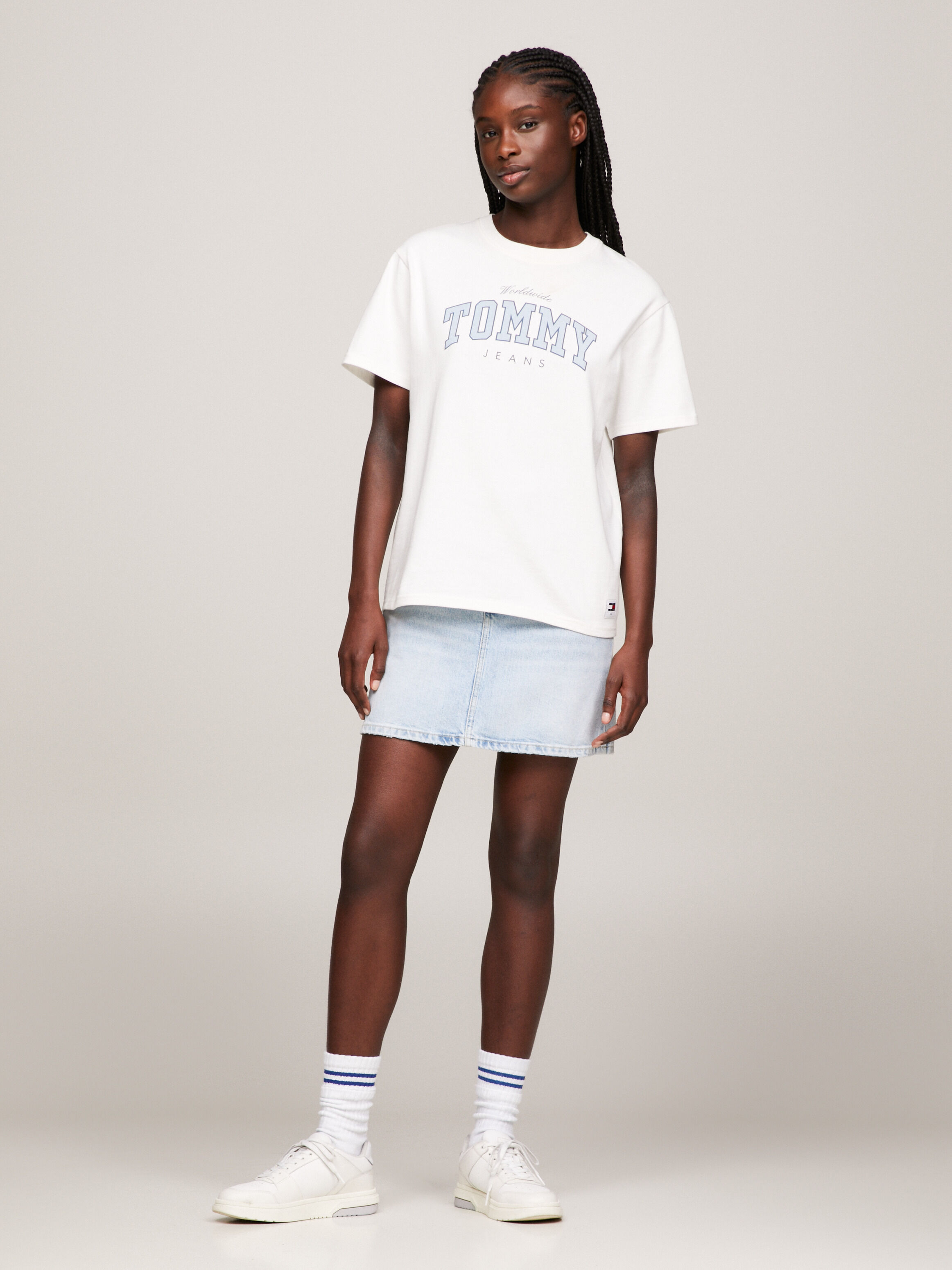 Tommy hilfiger white sale t shirt womens