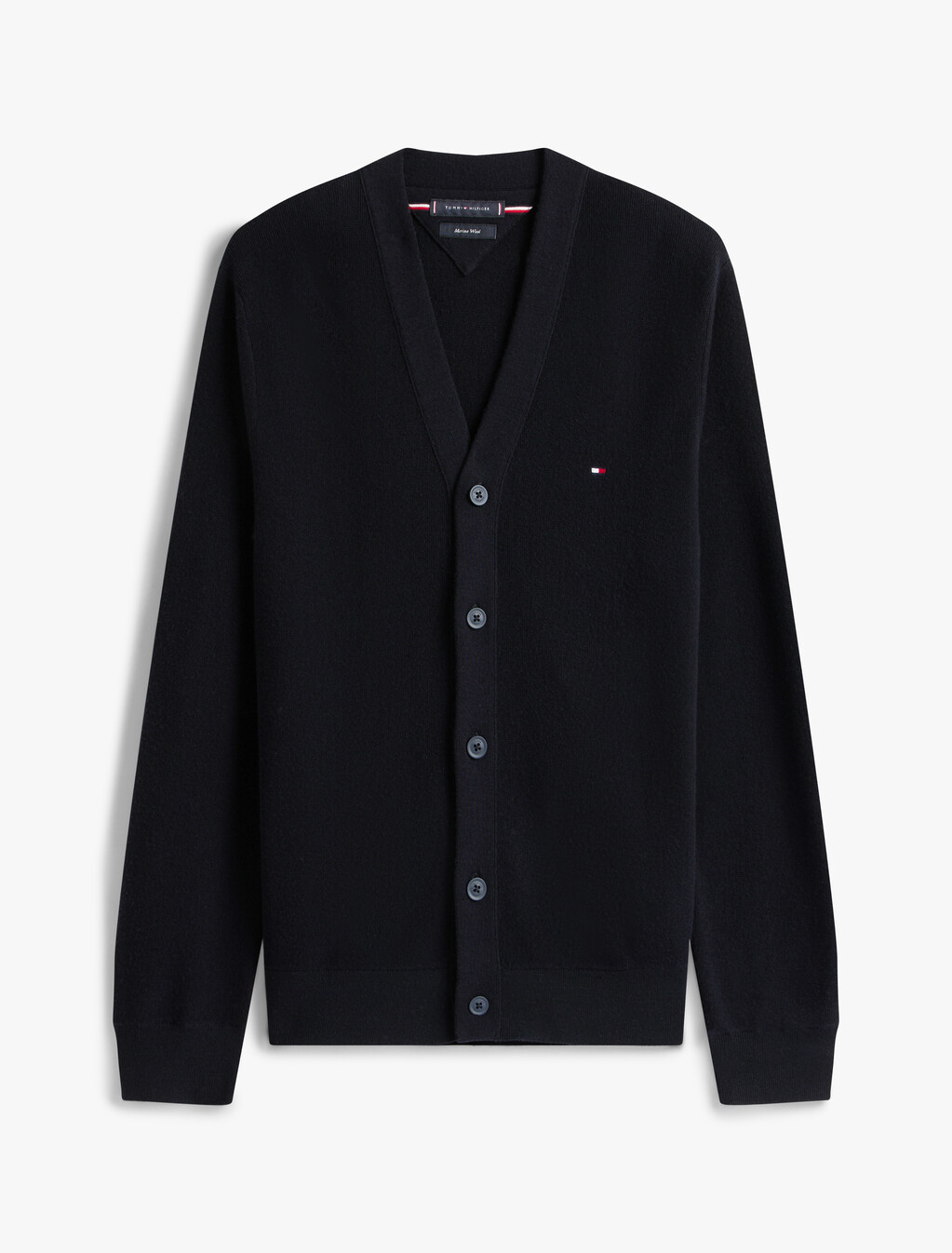 Pique Textured Wool Cardigan, Desert Sky, hi-res