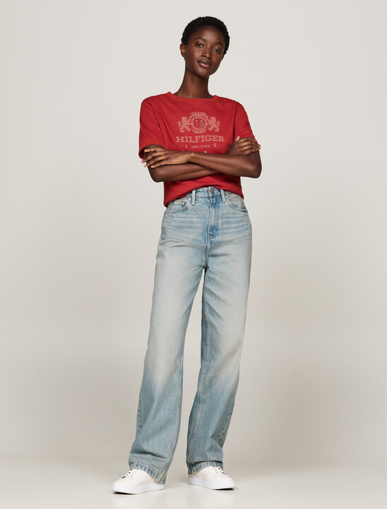 Contrast Trim Crew Neck T-Shirt