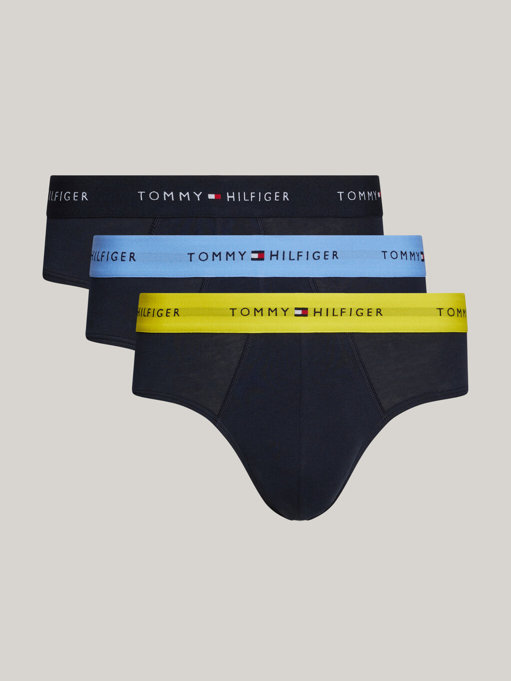 3-Pack Signature Logo Waistband Briefs, Valley Yellow/Blue Spell/Des Sky, hi-res