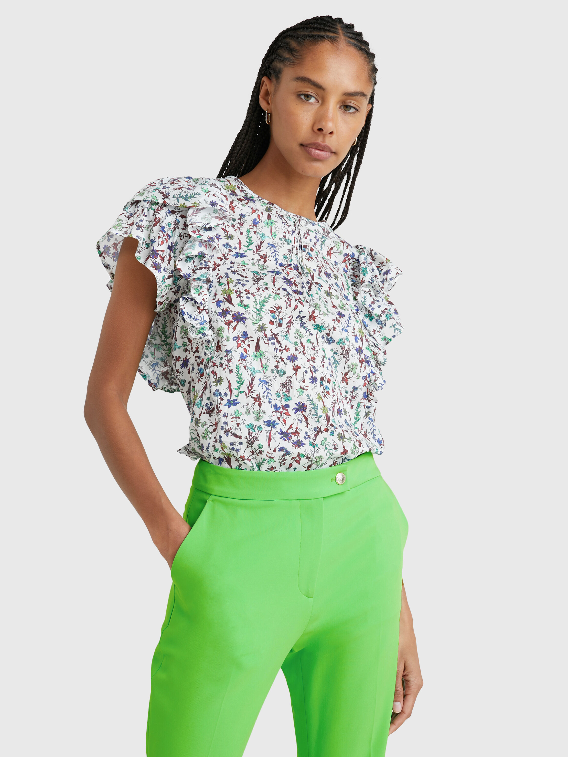 Tommy hilfiger ruffle blouse sale