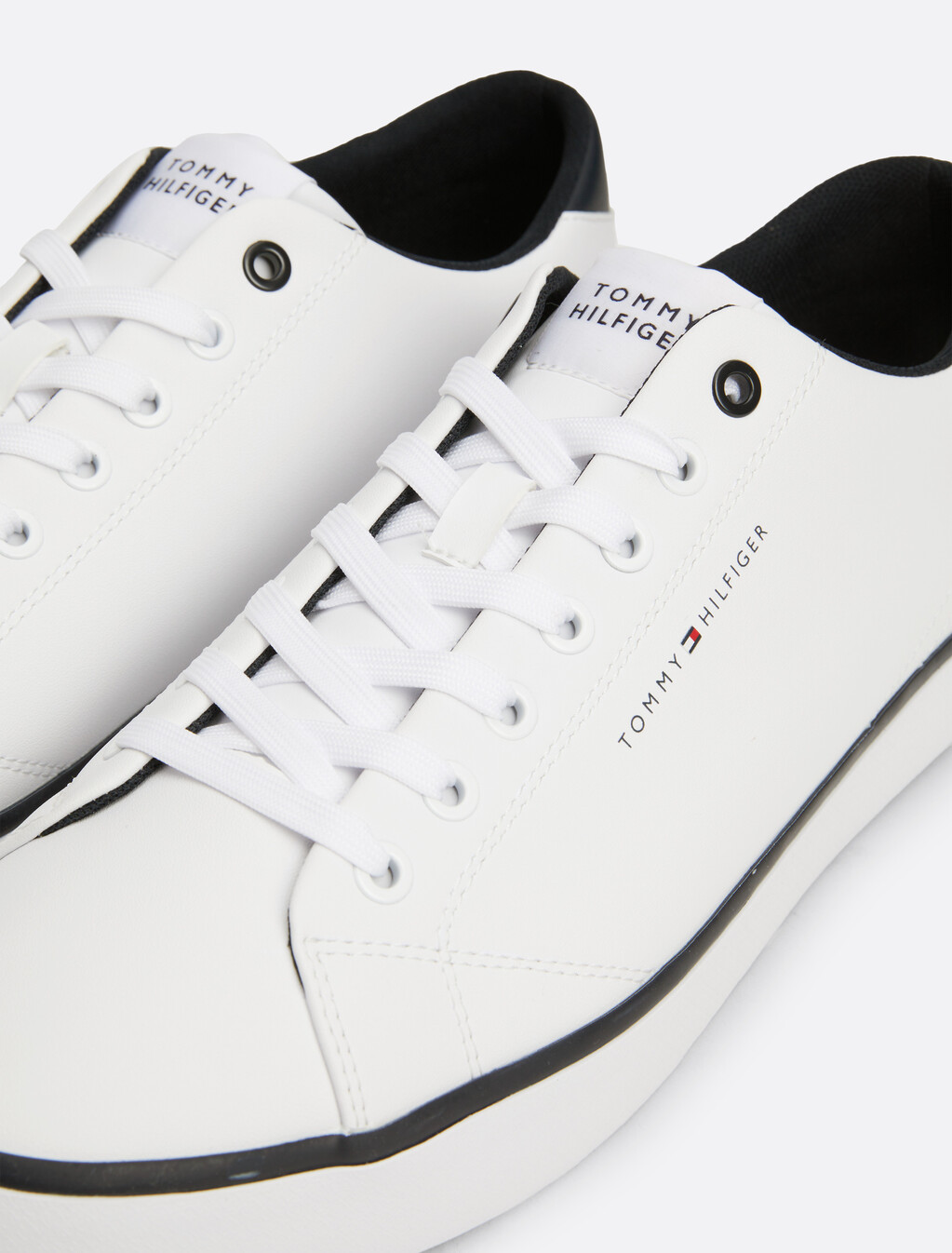 Essential Textured Stitch Trainers, White, hi-res