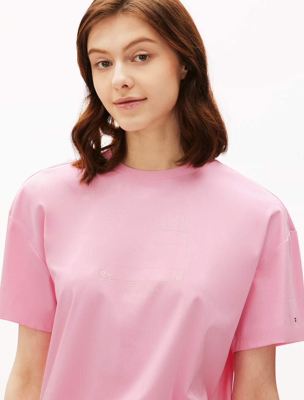 Asia Fit Quick Dry High Neck T-Shirt, Classic Pink, hi-res