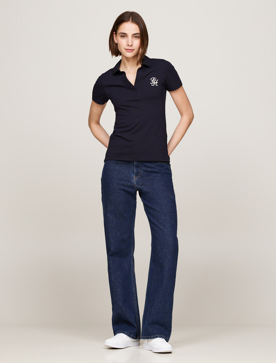 TH Script Logo Slim Open Polo