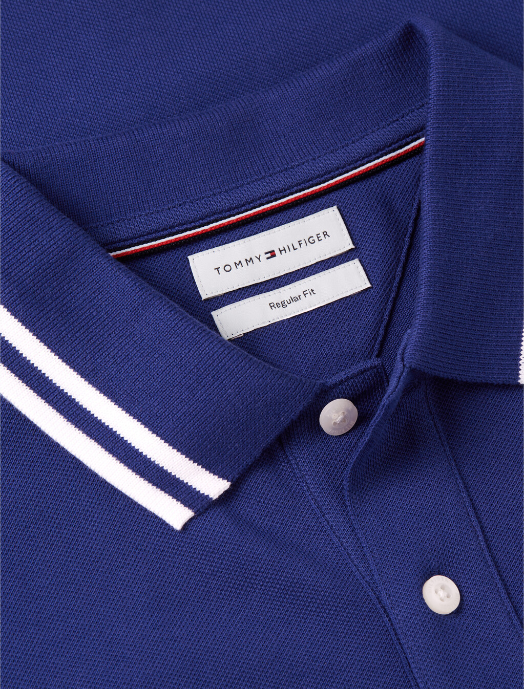 Regular Fit Pique Polo Shirt, Blue Ink, hi-res