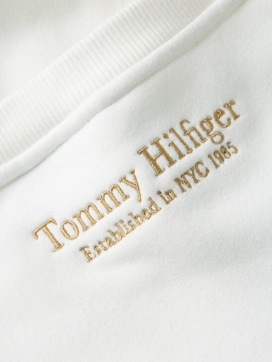METALLIC EMBROIDERY RELAXED SWEATSHIRT