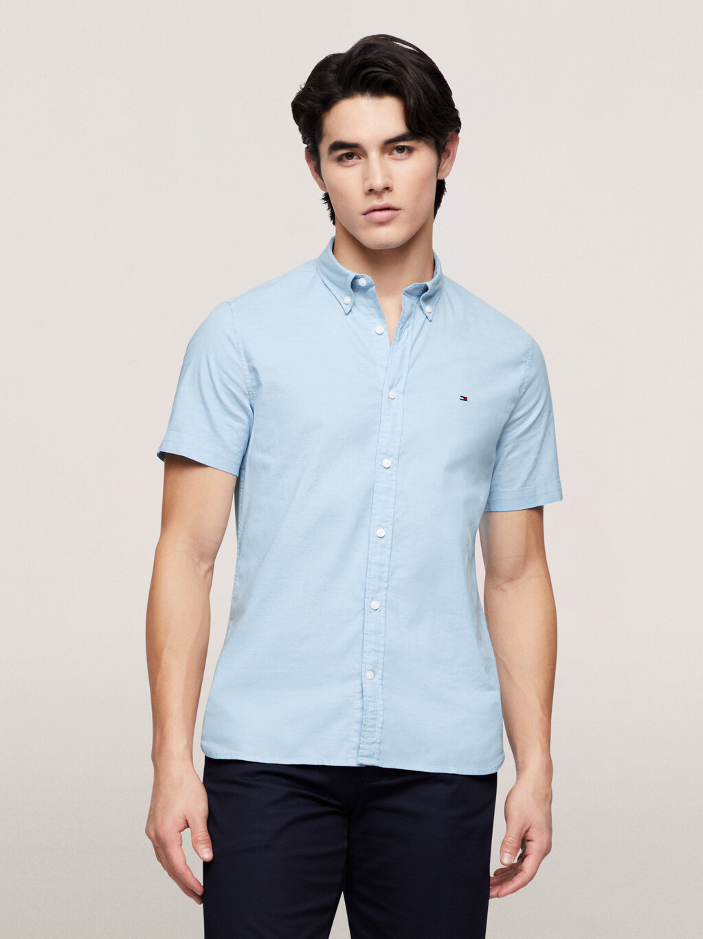 Essential Short Sleeve Shirt, Cloudy Blue, hi-res